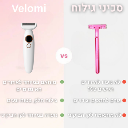 ™Velomy- המכונה הנמכרת ביותר בישראל להסרת שיער באזורים האינטימיים